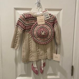 Catherine Malandrino Knit Dress with Beret and stockings!  NWT!